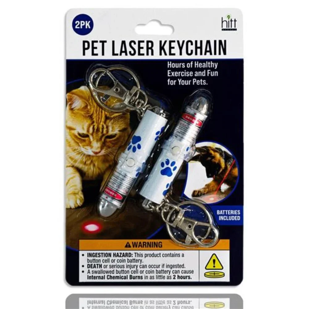 Pet Laser Exerciser and Keychain Toy 2 Pack